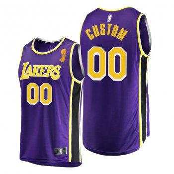 Los Angeles Lakers 2020 NBA Finals Champions Custom Purple Jersey Replica Statement