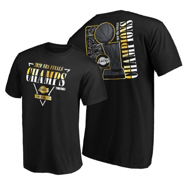 Los Angeles Lakers 2020 NBA Finals Champs Black Tee Believe The Game Signature