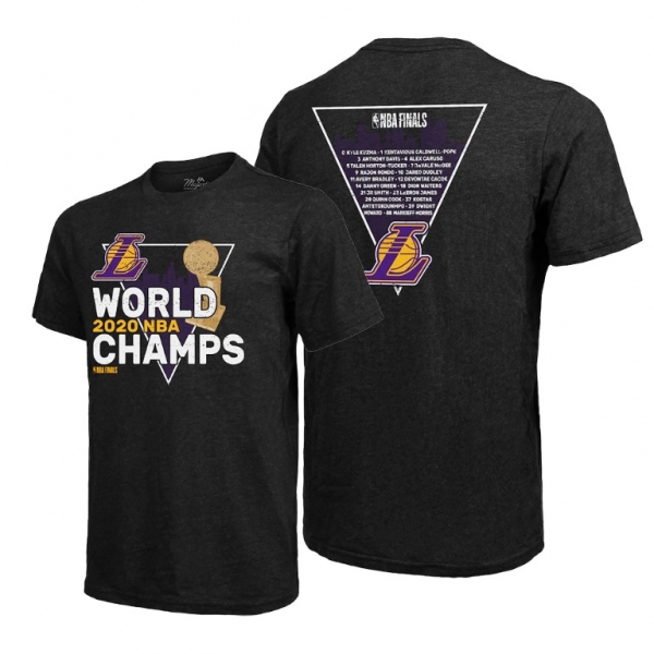 Los Angeles Lakers 2020 NBA Finals Champs Black Tee Tri-Blend