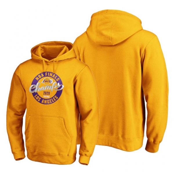 Los Angeles Lakers 2020 NBA Finals Champions Gold Hoodie Zone Laces Pullover