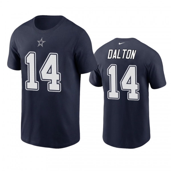 Dallas Cowboys Andy Dalton Navy Name & Number T-Shirt