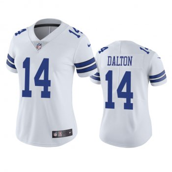 Women's Dallas Cowboys Andy Dalton White Vapor Limited Jersey