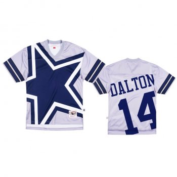 Dallas Cowboys Andy Dalton Mitchell & Ness Gray Big Face Jersey - Men's