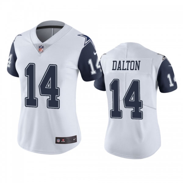 Women's Dallas Cowboys Andy Dalton White Color Rush Limited Jersey