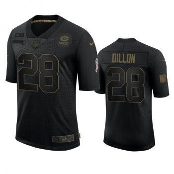 Green Bay Packers A. J. Dillon Black 2020 Salute to Service Limited Jersey