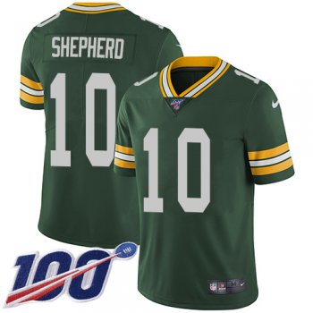 Youth Nike Packers #10 Darrius Shepherd Green Team Color Stitched NFL 100th Season Vapor Untouchable Limited Jersey