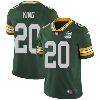 Youth Nike Packers #20 Kevin King Green Team Color 100th Season Stitched NFL Vapor Untouchable Limited Jersey