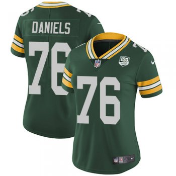 Women's Nike Packers #76 Mike Daniels Green Team Color 100th Season Stitched NFL Vapor Untouchable Limited Jersey