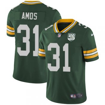 Youth Nike Packers #31 Adrian Amos Green Team Color 100th Season Stitched NFL Vapor Untouchable Limited Jersey