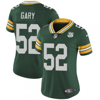 Women's Nike Packers #52 Rashan Gary Green Team Color 100th Season Stitched NFL Vapor Untouchable Limited Jersey