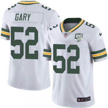 Youth Nike Packers #52 Rashan Gary White 100th Season Stitched NFL Vapor Untouchable Limited Jersey