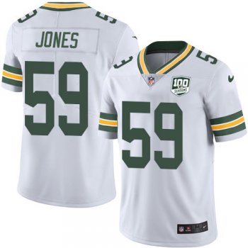 Nike Packers #59 Markus Jones White Men's 100th Season Stitched NFL Vapor Untouchable Limited Jersey