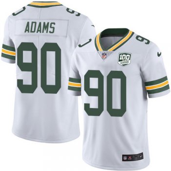 Nike Packers #90 Montravius Adams White Men's 100th Season Stitched NFL Vapor Untouchable Limited Jersey