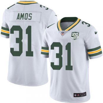 Youth Nike Packers #31 Adrian Amos White 100th Season Stitched NFL Vapor Untouchable Limited Jersey