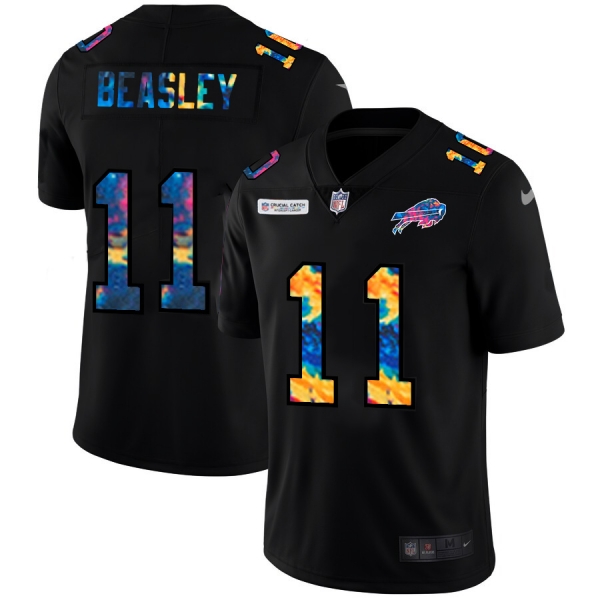 Buffalo Bills #11 Cole Beasley Men's Nike Multi-Color Black 2020 NFL Crucial Catch Vapor Untouchable Limited Jersey