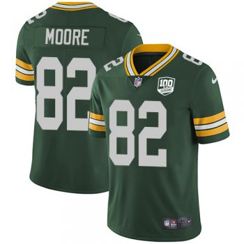 Youth Nike Packers #82 J'Mon Moore Green Team Color 100th Season Stitched NFL Vapor Untouchable Limited Jersey