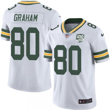 Youth Nike Packers #80 Jimmy Graham White 100th Season Stitched NFL Vapor Untouchable Limited Jersey