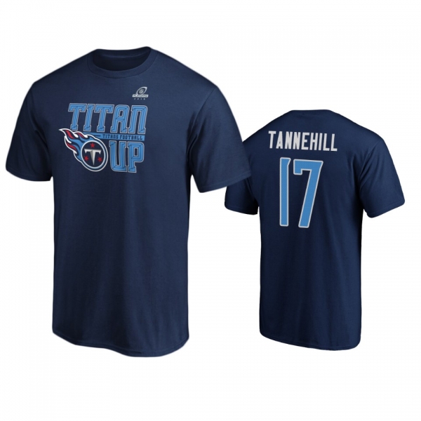 Tennessee Titans Ryan Tannehill Navy 2019 NFL Playoffs Hometown Checkdown T-Shirt