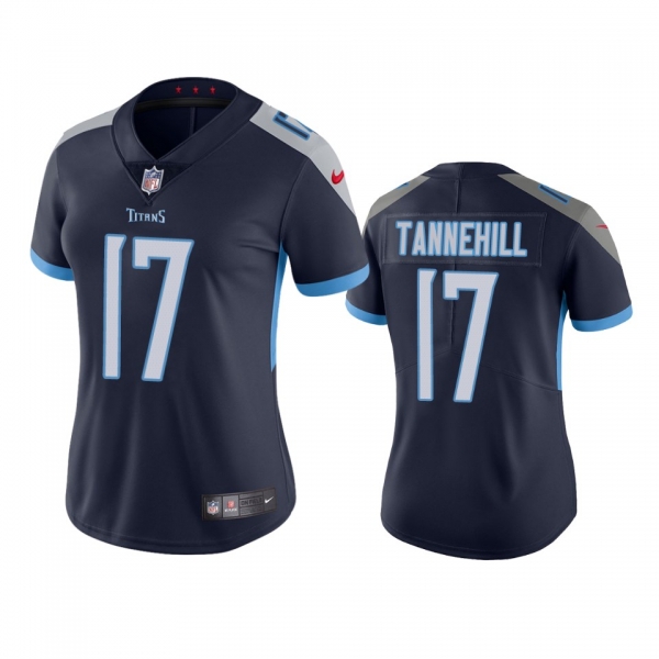 Women's Tennessee Titans #17 Ryan Tannehill Navy Vapor Untouchable Limited Jersey