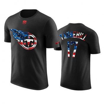 Tennessee Titans Ryan Tannehill Black 2020 Independence Day Stars & Stripes T-Shirt