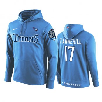 Tennessee Titans #17 Ryan Tannehill Blue Circuit Wordmark Pullover Hoodie - Men's