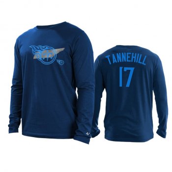 Tennessee Titans Ryan Tannehill Navy State Long Sleeve T-shirt