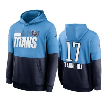 Tennessee Titans Ryan Tannehill Blue Navy Sideline Impact Lockup Performance Hoodie