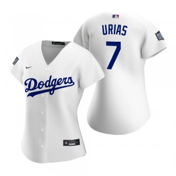 Women's Los Angeles Dodgers Julio Urias White 2020 World Series Replica Jersey