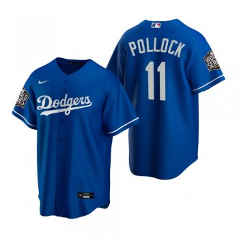 Men's Los Angeles Dodgers A.J. Pollock Royal 2020 World Series Replica Jersey