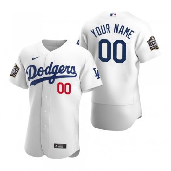 Los Angeles Dodgers Custom Nike White 2020 World Series Authentic Jersey