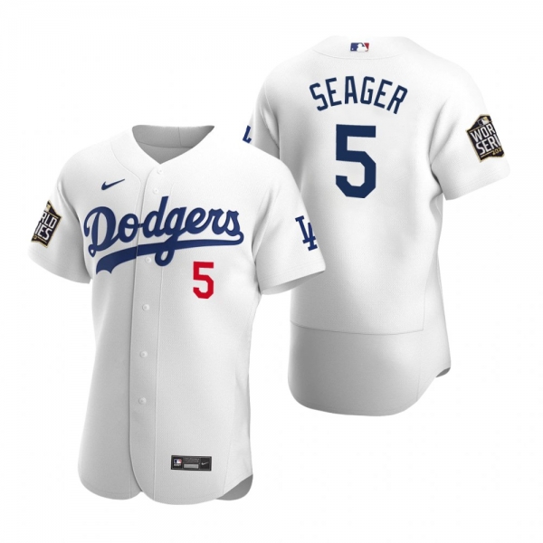 Los Angeles Dodgers Corey Seager Nike White 2020 World Series Authentic Jersey