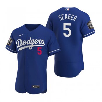 Los Angeles Dodgers Corey Seager Nike Royal 2020 World Series Authentic Jersey