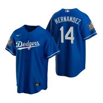 Men's Los Angeles Dodgers Enrique Hernandez Royal 2020 World Series Replica Jersey