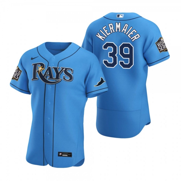 Men's Tampa Bay Rays Kevin Kiermaier Nike Light Blue 2020 World Series Authentic Alternate Jersey