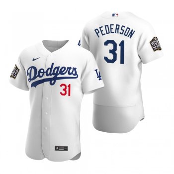 Los Angeles Dodgers Joc Pederson Nike White 2020 World Series Authentic Jersey