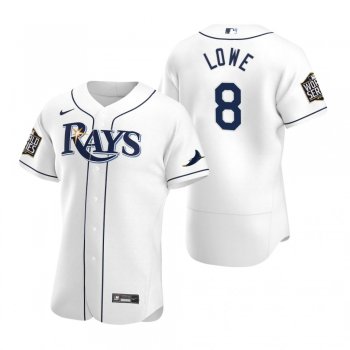 Men's Tampa Bay Rays Brandon Lowe Nike White 2020 World Series Authentic Jersey