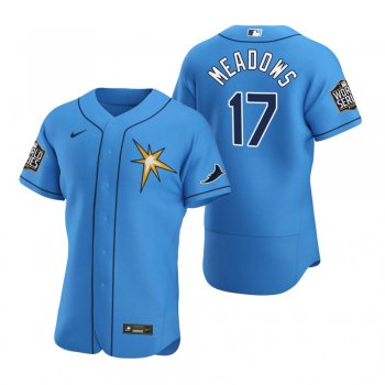 Men's Tampa Bay Rays Austin Meadows Nike Light Blue 2020 World Series Authentic Jersey