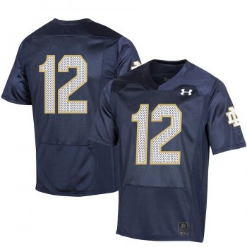 #12 Notre Dame Fighting Irish Under Armour College Football 150th Anniversary Replica Jersey - Navy