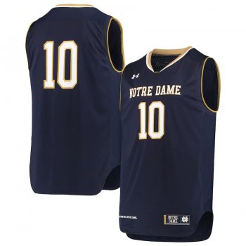 #10 Notre Dame Fighting Irish Under Armour Replica Basketball Jerseys - Navy