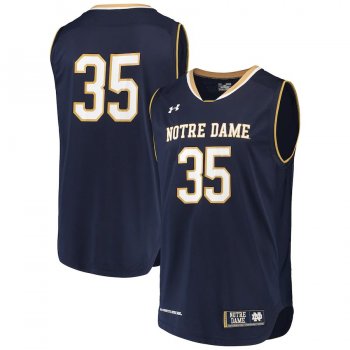 #35 Notre Dame Fighting Irish Under Armour Replica Basketball Jerseys - Navy/Gold