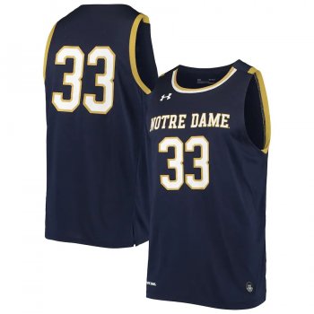 #33 Notre Dame Fighting Irish Under Armour College Replica Basketball Jersey - Navy