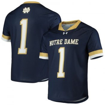 #1 Notre Dame Fighting Irish Under Armour Replica Lacrosse Jersey - Navy