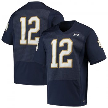 #12 Notre Dame Fighting Irish Under Armour Authentic Football Jersey - Navy