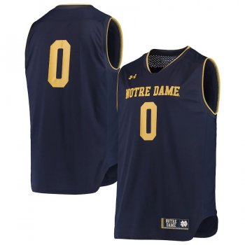 #0 Notre Dame Fighting Irish Under Armour Replica Basketball Jerseys - Navy/Gold