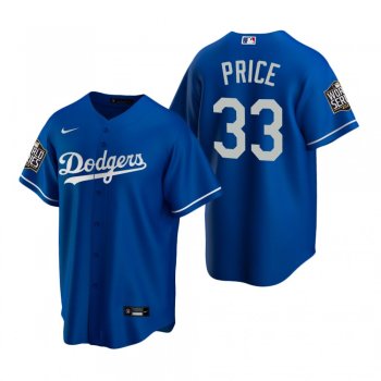 Los Angeles Dodgers David Price Royal 2020 World Series Replica Jersey