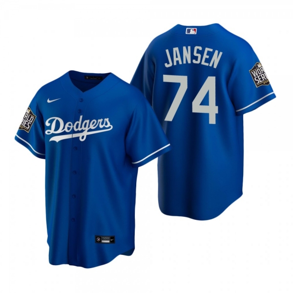 Men's Los Angeles Dodgers Kenley Jansen Royal 2020 World Series Replica Jersey