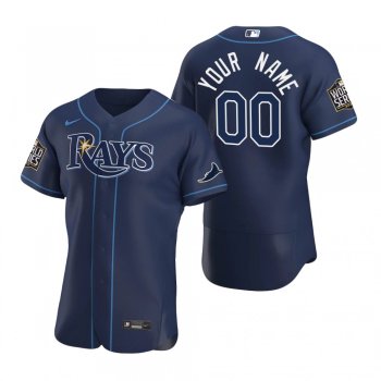 Men's Tampa Bay Rays Custom Nike Navy 2020 World Series Authentic Jersey