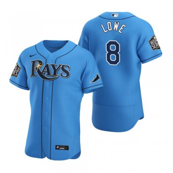 Men's Tampa Bay Rays Brandon Lowe Nike Light Blue 2020 World Series Authentic Alternate Jersey