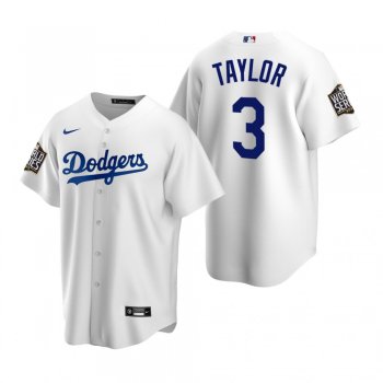 Youth Los Angeles Dodgers Chris Taylor White 2020 World Series Replica Jersey