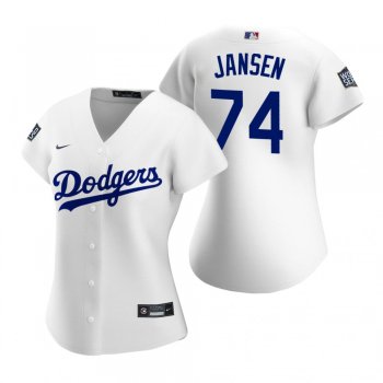 Women's Los Angeles Dodgers Kenley Jansen White 2020 World Series Replica Jersey